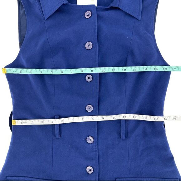 ModCloth Coasting Along Sleeveless Navy Blue Button Up Mini Dress Medium - Picture 9 of 11